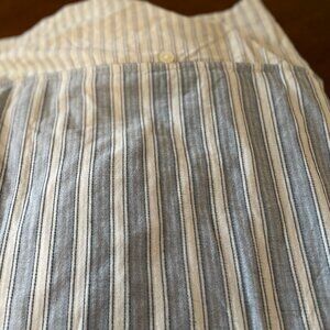 Ralph Lauren Graydon Bold Striped DUNE/CHAMBRAY Blue Cotton Duvet Cover King